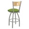 Holland Bar Stool Co 25" Swivel Counter Stool, Nickel Finish, Nat Back, Canter Kiwi Green Seat 83025ANNatMplB009 - alternate 2